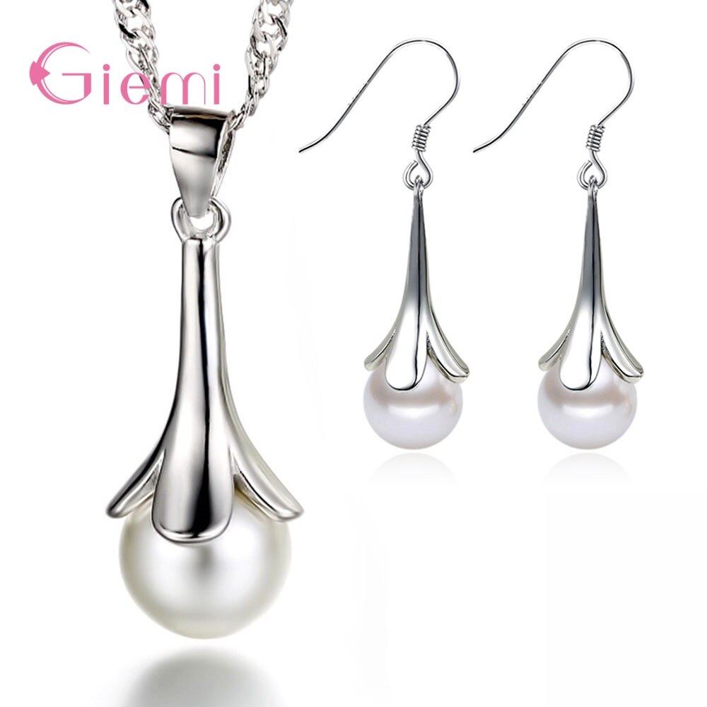 925 Sterling Silber Braut Schmuck einstellen Glück Blatt Anhänger Halskette Band Ohrringe CZ Kristall Frauen Party Engagement