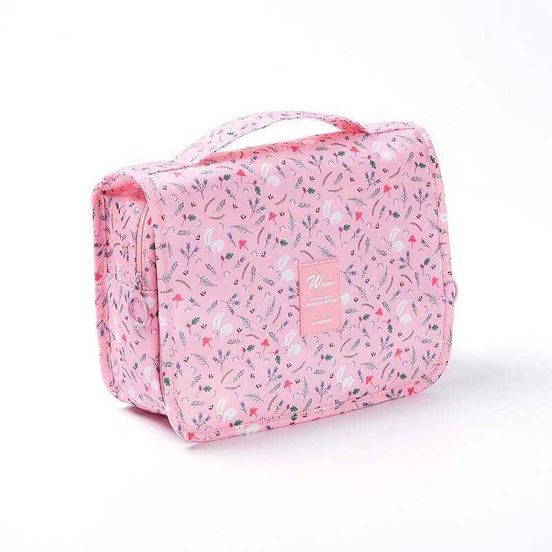 Vrouwen Reistas Grote Make-Up Organisator Zakken Voor Reizen Badkamer Waterdichte Waszak Opknoping Tas Beauty Kit: Pink Rabbit