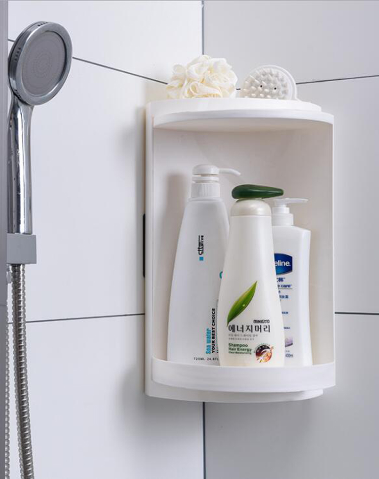 Armoire de salle de bain 360 degrés rotatif Triangle étagère cuisine toilette étagère coin étagère salle de bain étagère de rangement meuble salle de bain