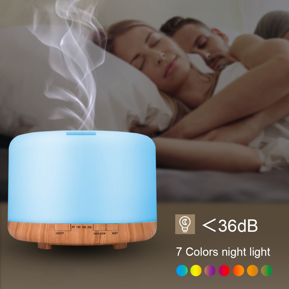 1000Ml Aroma Diffuser Ultrasone Luchtbevochtiger Aromatherapie Essentiële Olie Mist Maker Met Afstandsbediening Nachtlampje Voor Thuis