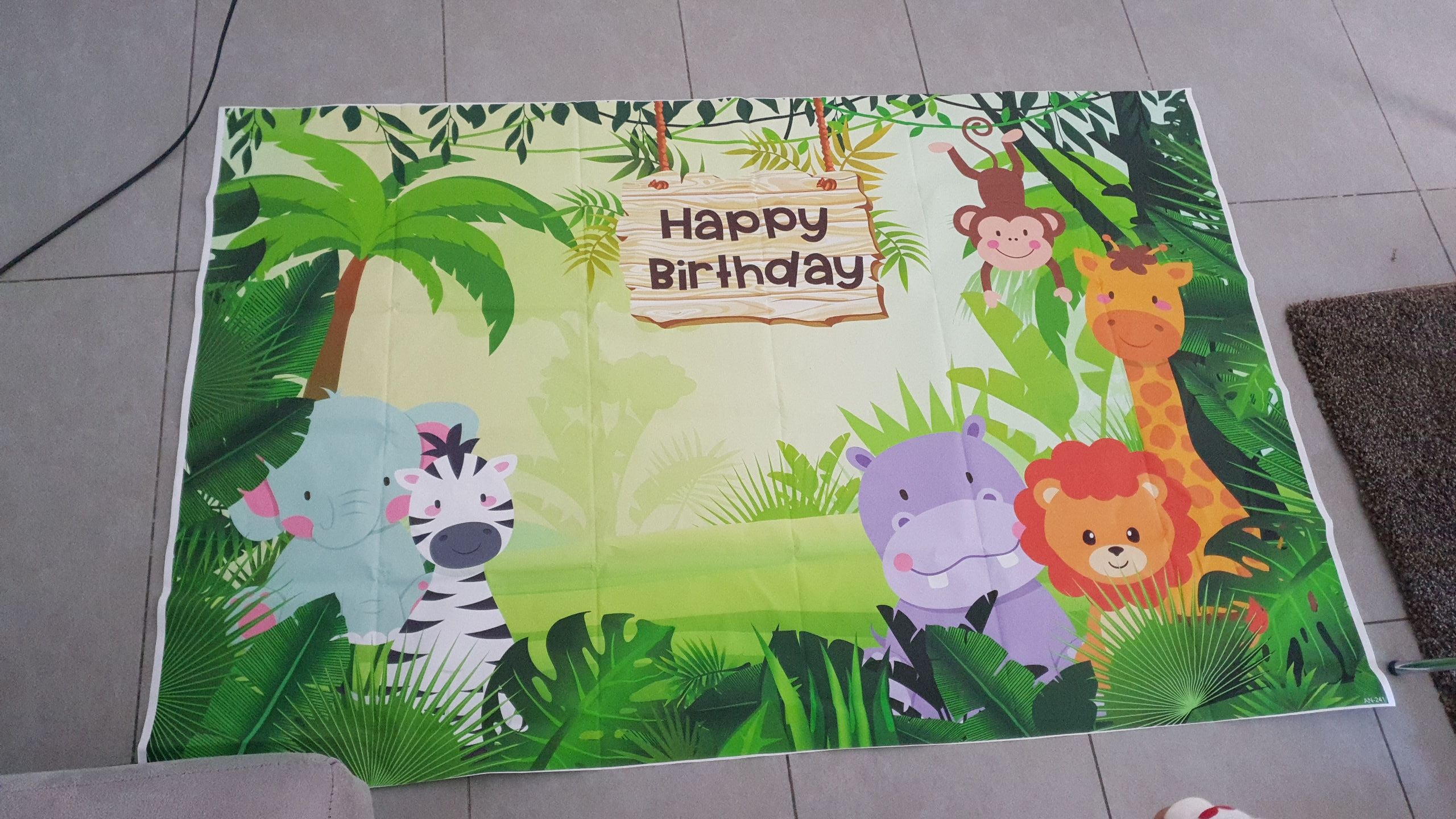 Jungle Safari Party Photo Achtergrond Dieren Bos Fotografie Achtergrond Baby Gelukkige Verjaardag Thema Party Banner Decoratie