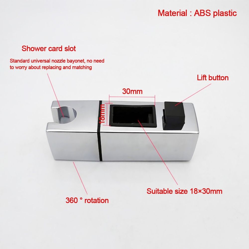 Vierkante Douchekop Houder Verstelbare Draaibare Universele Badkamer Glijbaan Plank Sproeier Vaste Basis Hardware Accessoires