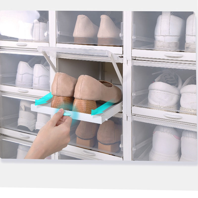 3 stuks ladekast schoenendoos slaapkamerafwerking plastic schoenendozen gemonteerd stofdicht transparante schoenenkasten