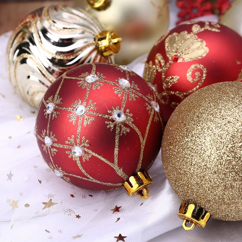 31 stuks kerstballen, onbreekbaar, hangende kerstboomversieringen, huwelijksdecoratie  d08f