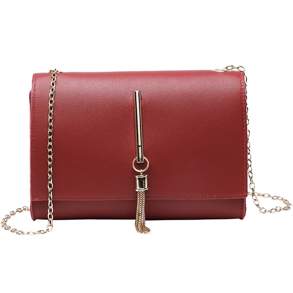 Mini Handbags Women's Pu Leather Shoulder Messenger Bags Female Small Crossbody Bags Pink Purse Travel Clutch #Y20: Red