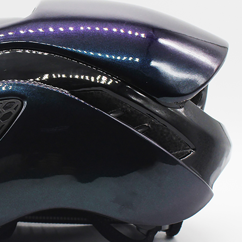 Casco de bicicleta Aero TT de 300g, casco de seguridad para deportes de bicicleta de carretera, casco de prueba de tiempo en molde para carreras para hombres: M / Morado