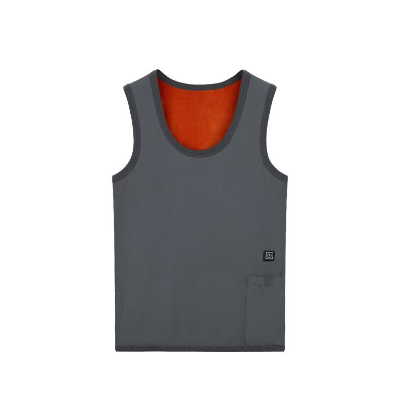 Usb Infrarood Elektrische Verwarming Vest Outdoor Thermische Chaleco Verwarmd Lichaam Warmer Winter Drie Zones Slim Verwarming Vest Warm Jassen: Gray / 3XL