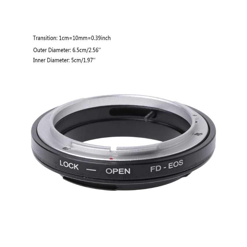 Anillo adaptador de montura FD-EOS para lentes Canon FD a montura EF EOS Cámara videocámara nueva L41F