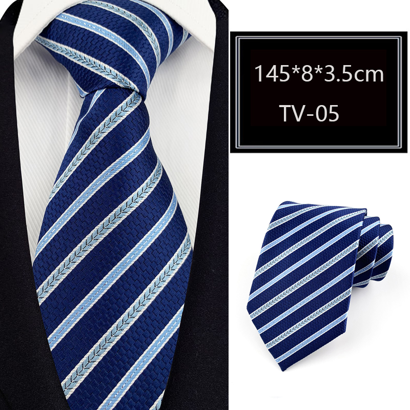 8CM Mens Necktie Stripes Floral Ties For Man Groom Jacquard Woven Neck Tie For Business Wedding Party: Red