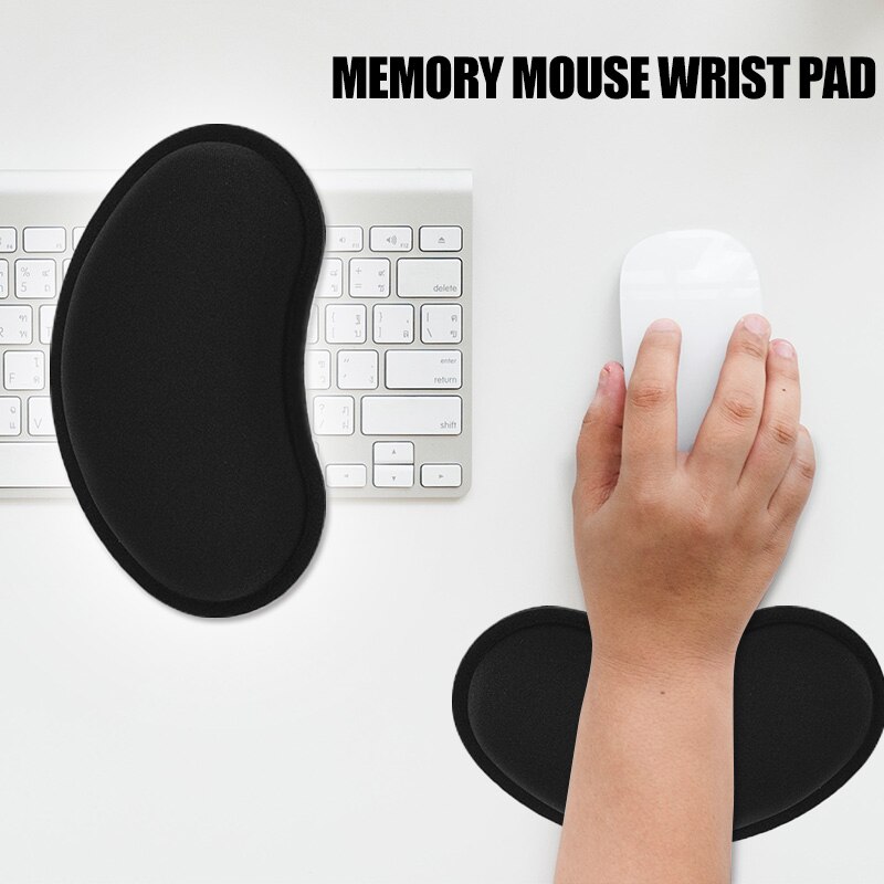 Ensemble de mousse à mémoire Durable Support de poignet de souris antidérapant/repose-poignet de clavier pour ordinateur de bureau en Stock: A