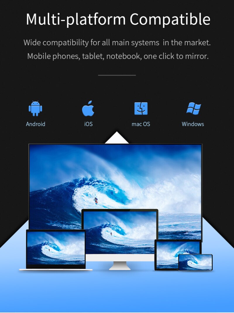 Wireless with screen device Smart phone wireless HDMI high-definition screen projector Facilitate your home life