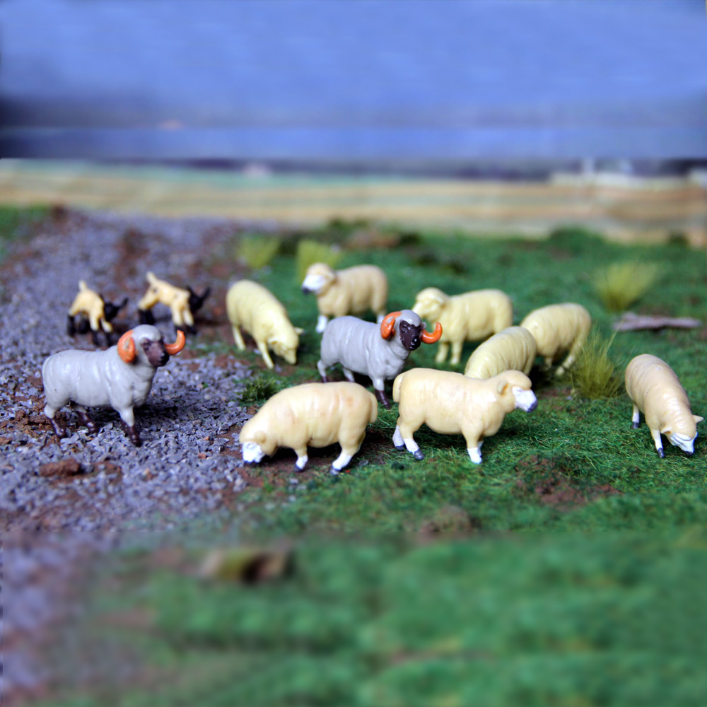 Model 1:32 Sheep Miniature Goat Farm villain For Landscape Railway Layout