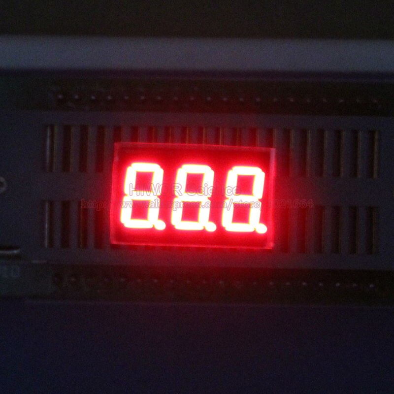 200pcs LED Display 0.36 Inch 11 Pins 3 Digits Bits 7 Segment Red LED Display Share Common Cathode Digital Display 3631AR