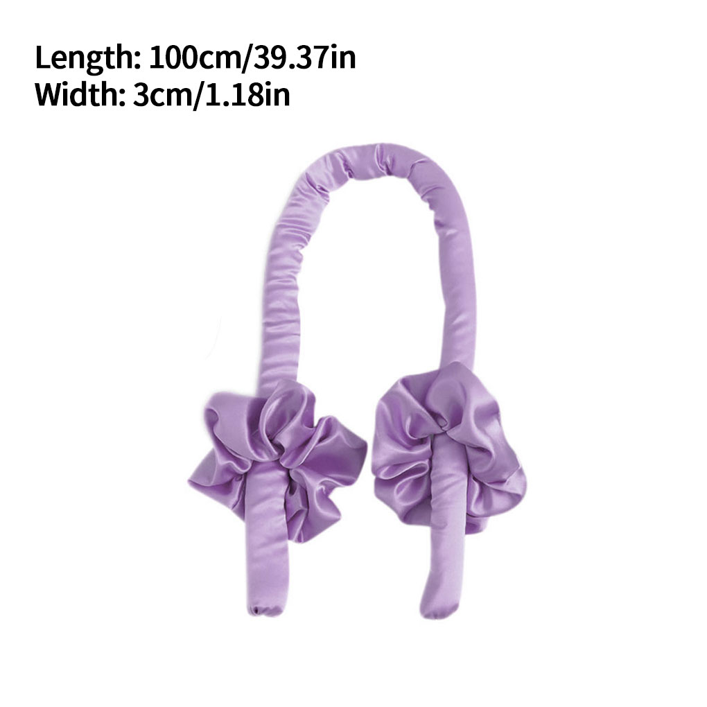 Heatless Curling Rod Headband No Heat Curls Ribbon Hair Rollers Sleeping Soft Headband Foam Hair Curlers DIY Hair Styling Tools: C-Purple