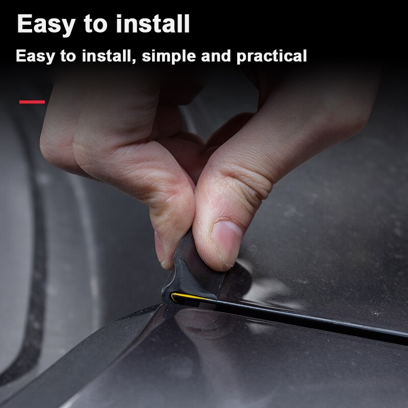 1.8M Car Styling Hood Guide Strip Cover Spoiler Sealing Strip Decoration Sealing Strips Sticker Reduce noise External Accessory