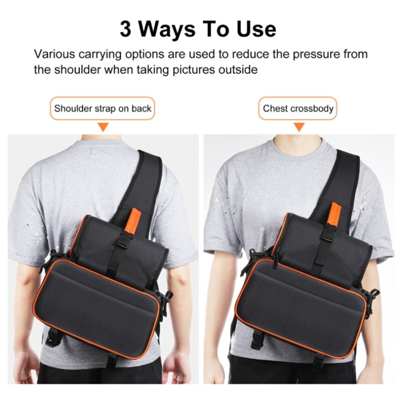 Mini SLR Camera Case Stotage Pouch Travel Backpack Waterproof Shoulder Messenger Bag with Removable Lens Photography Bag