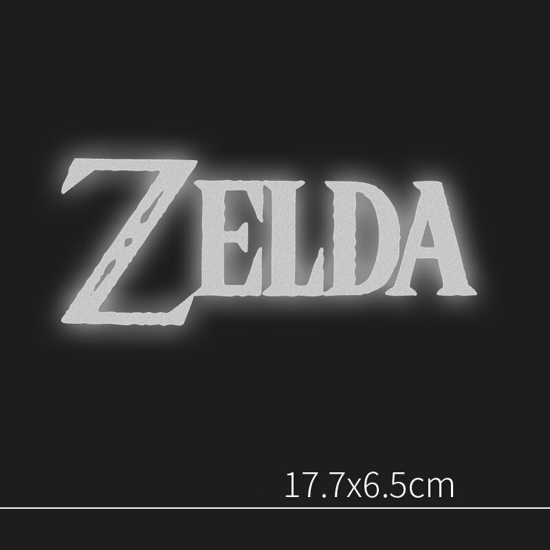 Multi-form varmeoverførende reflekterende tape stempling folie klistermærke vinyl film sølv jern på stof reflekterende klud gør-det-selv syning: Zelda