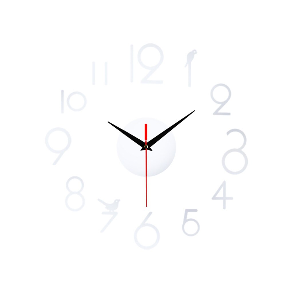 Household Living Room Mute Wall Clock Without Battery DIY 3D Digital Time Sticker 12 Hours Quarter Clock Home Office Decor