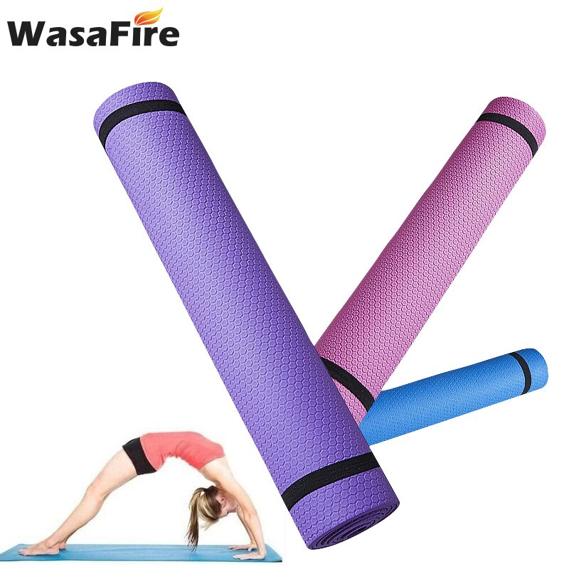 Yoga Mat - 173x60cm - 6mm Thick EVA Foam - Non-Slip - Indoor Exercise Fitness Pilates Pad
