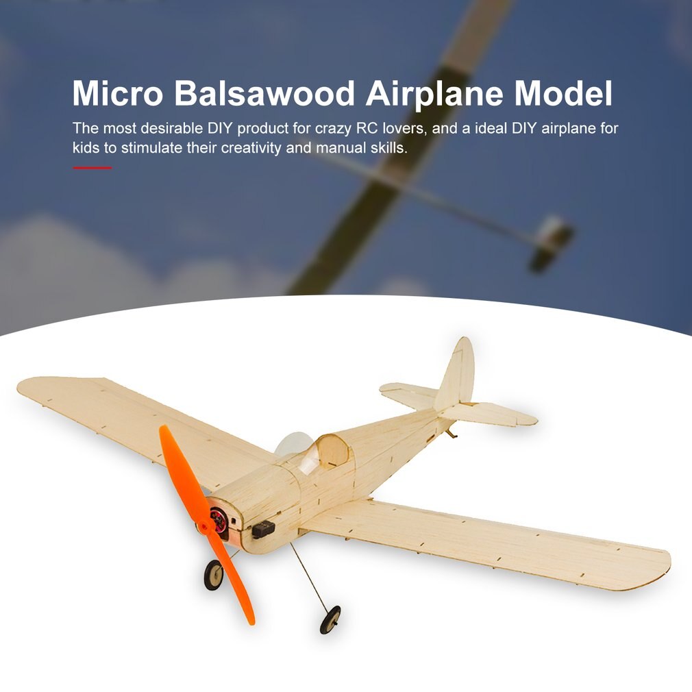 K6 KIT/Electronic Sopwith Pup RC Plane Balsa Wood 378mm Warbird Aircraft Kit with Brushless Power System Aeromodelling Kit