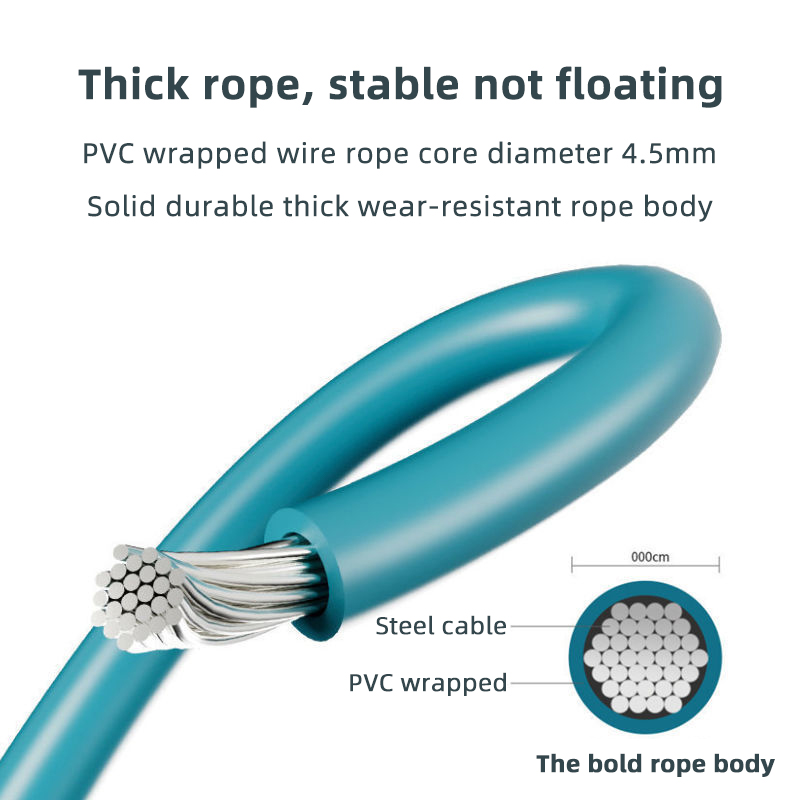 Köysi hyppynaru ropeless pvc hyppynaru johdoton hyppyköysi lapsille aikuisille kannettavat kuntolaitteet kuntosali fitness 270g 390g