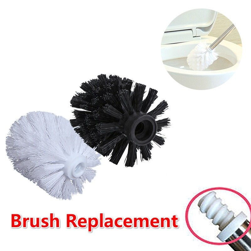 Universal Replacement Toilet Brush Head Holder White Black Clean Spare Parts Tools Toilet Brush Home Bathroom Accessories