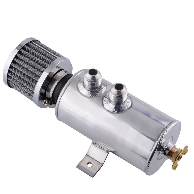 Universal Aluminum 1.2L -10AN AN10 Baffled Oil Catch Can Tank Reservoir Polished | UK