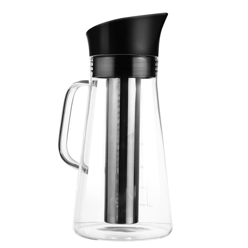 Kitchen Cold Brew Coffee Pot Large Capacity Water Jug Glass Coffee Pot With Filter