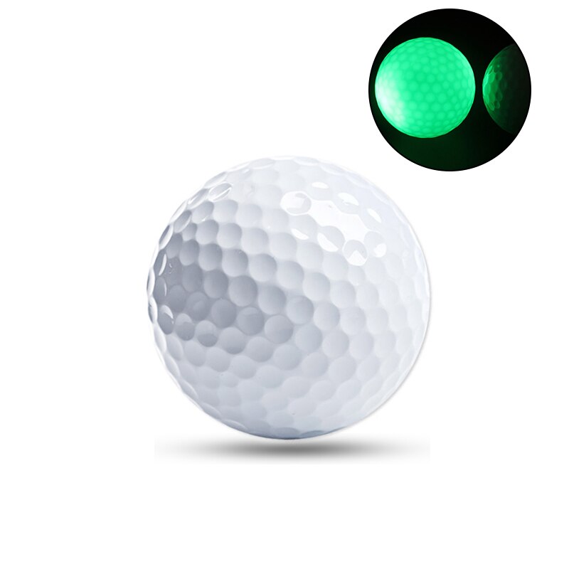 Bola de golfe luminosa de alta qualidade desgastar-resistente à noite escura esporte prática equipamentos de treinamento portátil led eletrônico bola de golfe: green