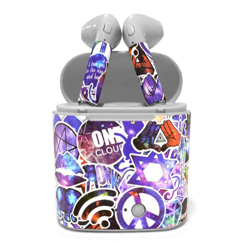 Luxury Cool I7S Tws Earphone Sticker 20 Colors In Stock Protective PVC Decals for I7S: 739