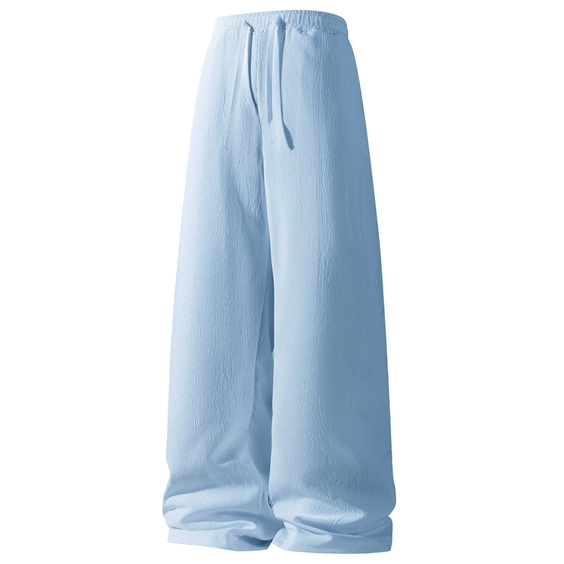 Nouveaux hommes pantalons de survêtement respirants couleur unie coton pantalons décontractés Joggers Streetwear ample léger mince pantalon hommes: XXL / Beige