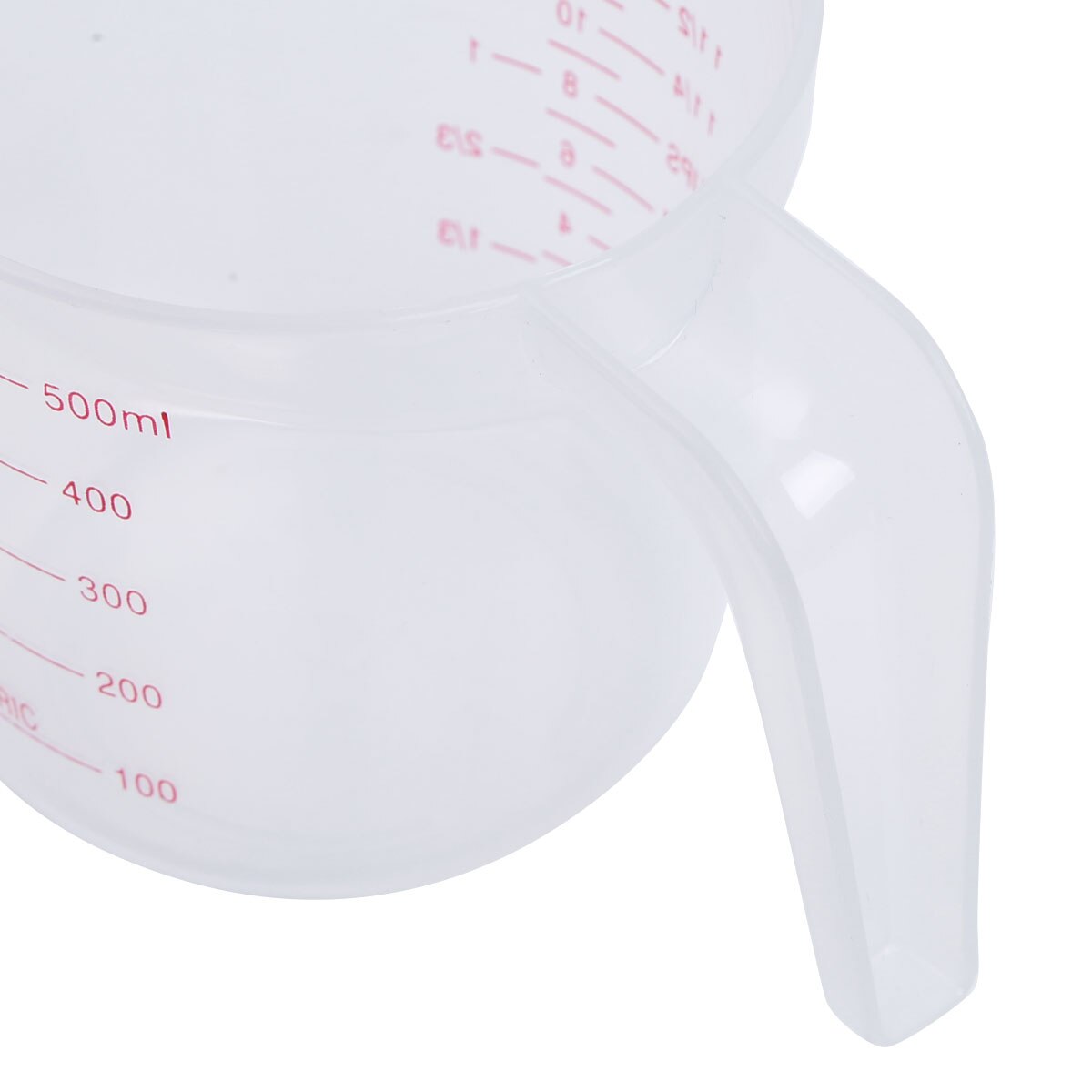 250/500/1000ml Kitchen Plastic Measuring Cup Heat-resistant Clear Scale Measure Jug with Angled Grip Spout Baking Measuring Tool