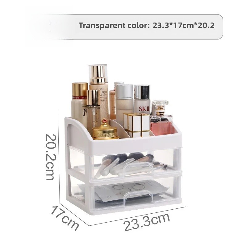 Staubdicht Kosmetik Lagerung Gestell Schreibtisch Organizer Lippenstift Hautpflege Maske Pinsel machen-hoch Schreibtisch Beliebte Kosmetische Lagerung Kasten: Weiß