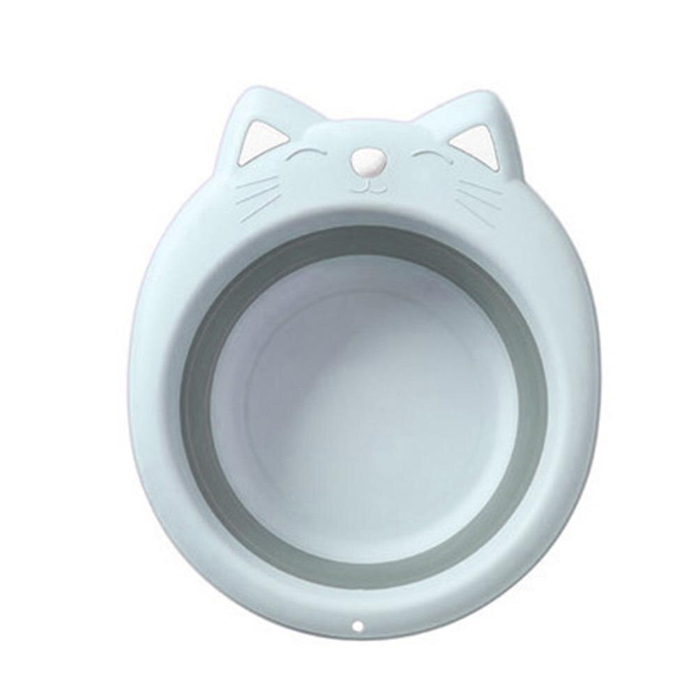 Cartoon Cat Portable Baby Face Basin Kids Plastic Thicken Washbasin: Default Title