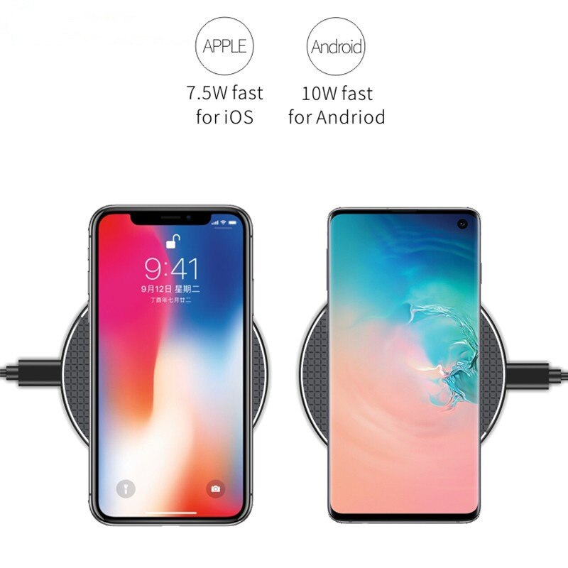 10W Drahtlose Ladegerät für iPhone 11 Xs Max X XR 8 Plus 10W Schnelle Ladung Pad für Ulefone doogee Samsung Hinweis 9 Hinweis 8 S10 Plus