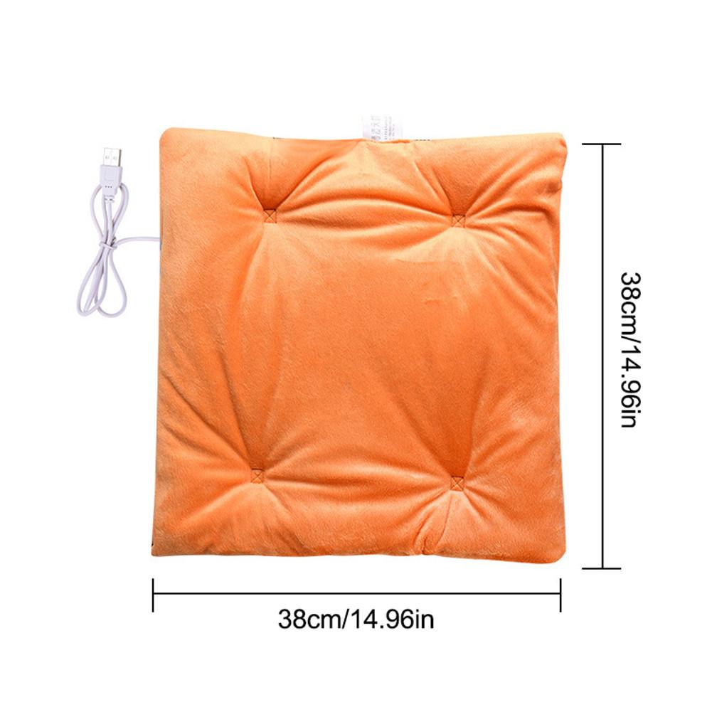 Winter Electric Heating Pad Soft Fleece USB Charging Portable Heated Cushion Home Office Chair Driving Travelling Cold Weather