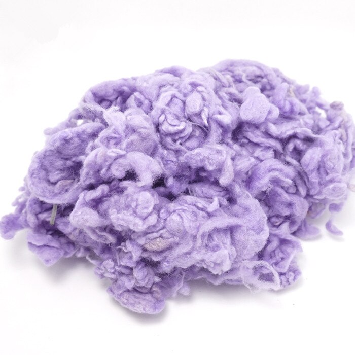Coils van wolvilt Gekaard Schapenwol, Roving, Fiber, Naaldvilten, Spinning 50 g/bags DIY Baize poke poke fun: purple