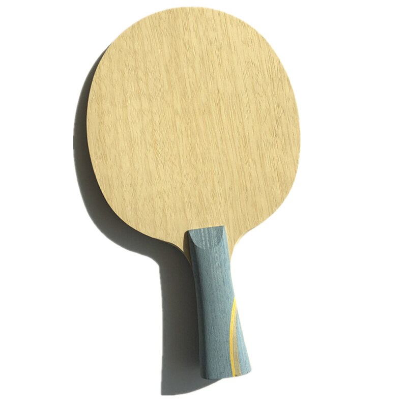 Professionele lange steel shake hold horizontale grip tafeltennis racket 5 lagen hout met 2 lagen koolstofvezel ping pong
