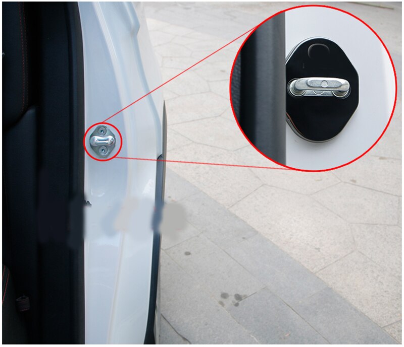 Cubierta de cerradura de puerta de acero inoxidable para coche, 4 piezas, para Mazda 2, 3, 6, CX3, CX-5, CX, 5, CX7, CX9, MX5, Axela, ATENZA, , ,