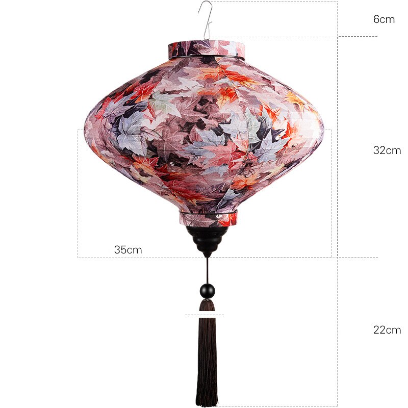 12/14 tums kinesiska sidenlyktor japan vietnam mid-höstlykta för utomhus vårfestival fest hängande dekor palatslykta: 13 14 tum