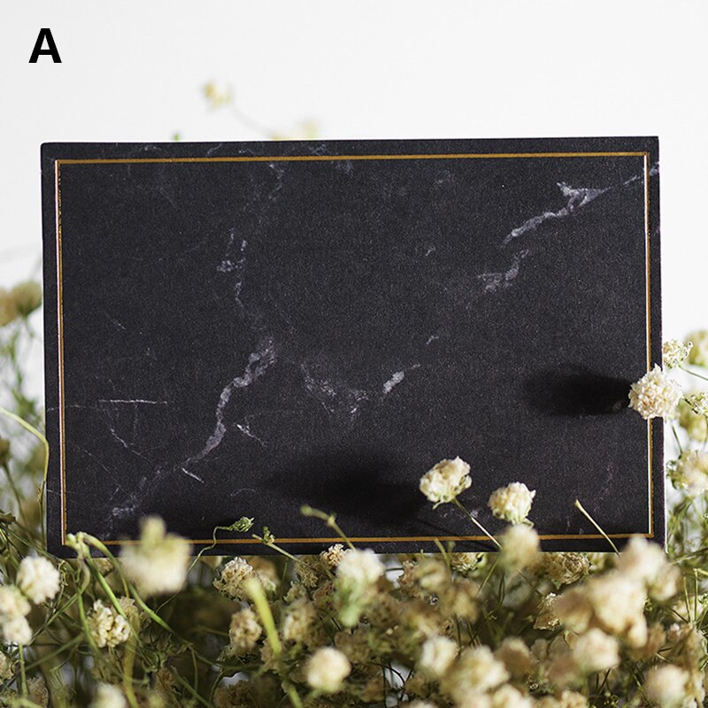 1PC Marbled Gold Stamping Card Fold Greeting Card Birthday Wishes Wedding Invitation Card Festival Party Supplies: Type A