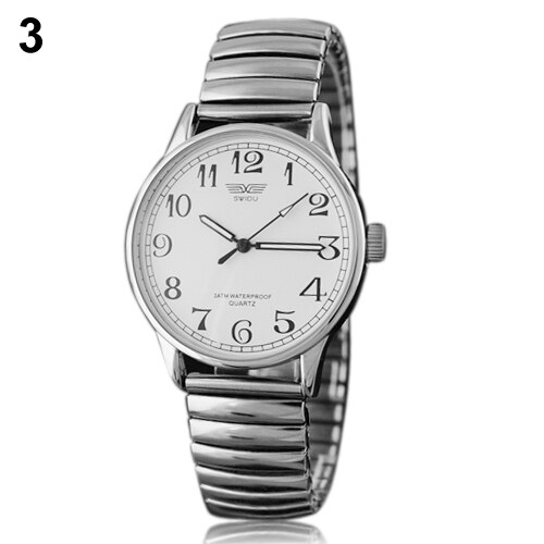 Reloj de pulsera analógico de cuarzo para hombre o mujer, cronógrafo de aleación elástica, de , 1 ud.