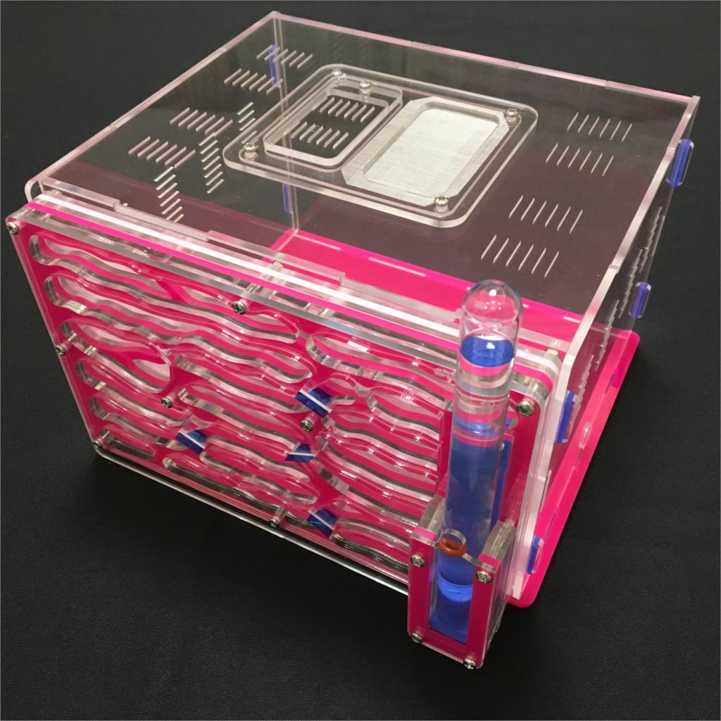Villa 20*13*18.2 cm grote DIY vocht met voeden gebied ant nest, ant farm acryl, insect mierennesten villa huisdier mania voor huis mieren: pink
