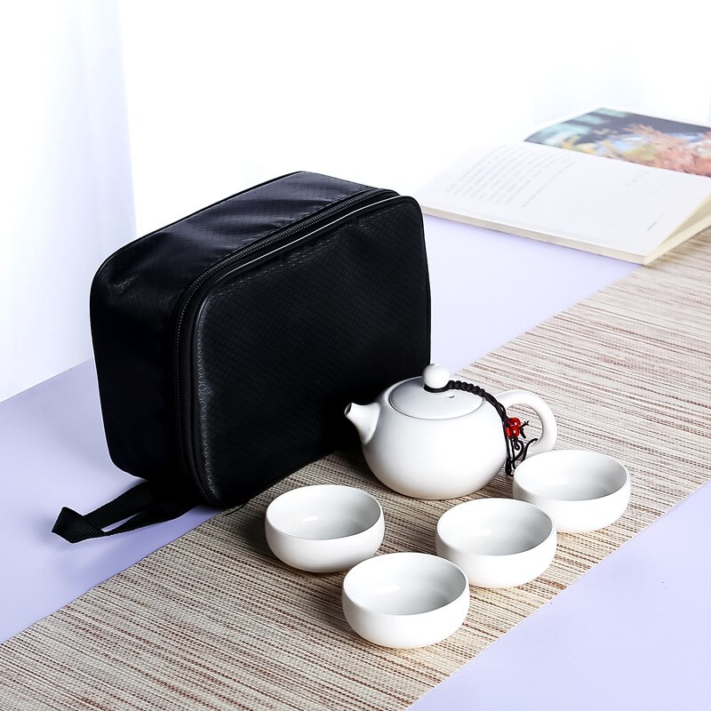 Ceramic teapot kettle gaiwan Chinese Travel Ceramic tea cup for puer chinese tea pot portable tea set drinkware: 08