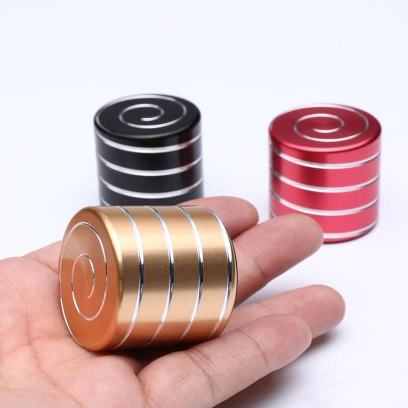 Desktop Decompression Rotating Cylindrical Gyroscope Office Desk Toys Optical Illusion Flowing Toy