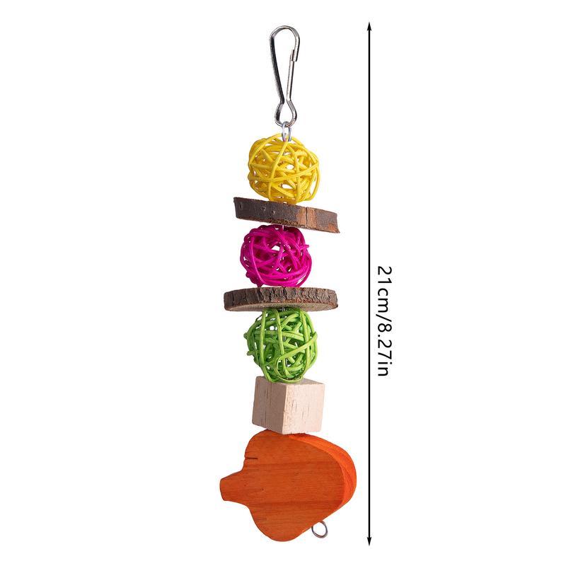 Juguetes para masticar pájaros, Bola de ratán de madera Natural para pájaros, jaula de decoración, jaula de pájaros, juguete para periquitos, pájaros amorosos, guacamayos