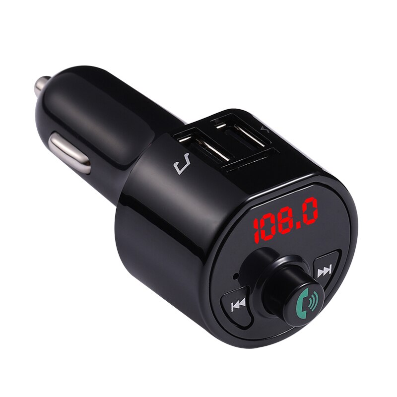 Drahtlose Bluetooth FM Sender Modulator Auto Radio Adapter Auto MP3 Spieler 3.1A Dual USB Auto Ladegerät Wagen Bausatz Styling: Schwarz