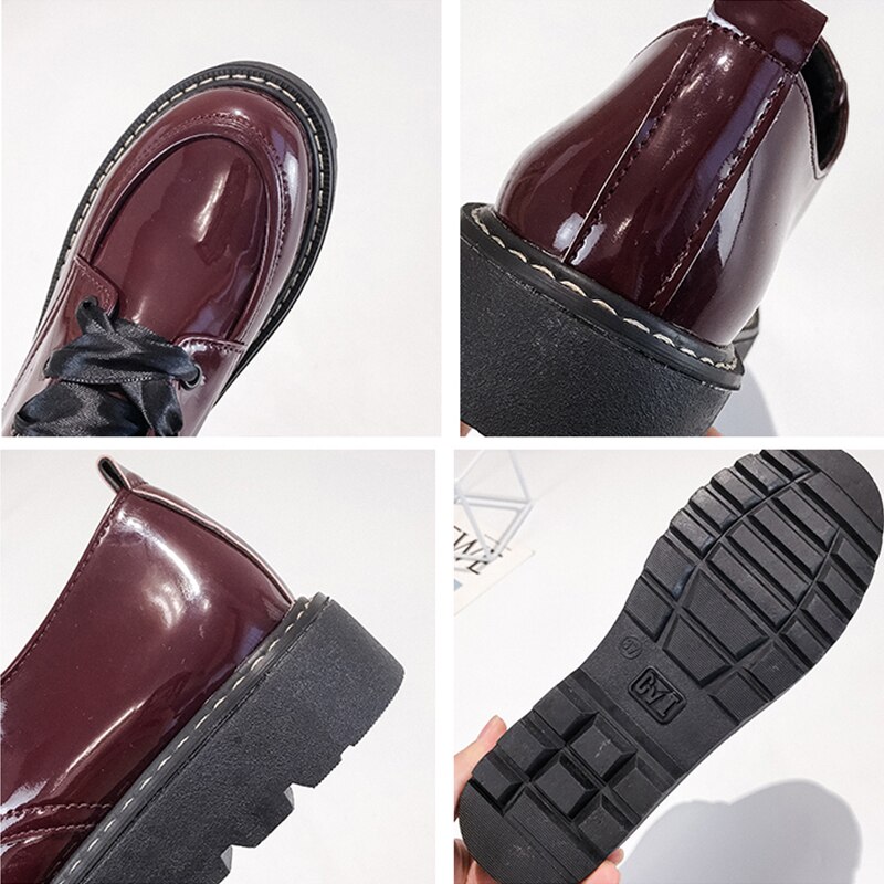 Stängda tår lägenheter damskor sommarmärke slip on läder dam loafers båtskor oxfords dam bowknot flats röda sandaler