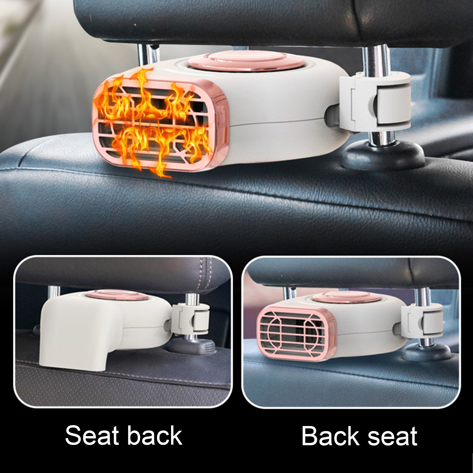 Pare-brise chauffant pour voiture, 12V, 150W, double usage, chauffage, désembuage, ventilateur, Type tableau de bord