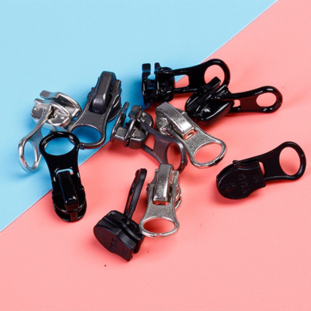 10 teile/satz 3 # Metall-reißverschluss Schieberegler Reißverschluss Kopf ziehen Ersatz Reparatur Bausatz Bekleidungs Tasche DIY Postleitzahl Befestigungen Zubehör schiff